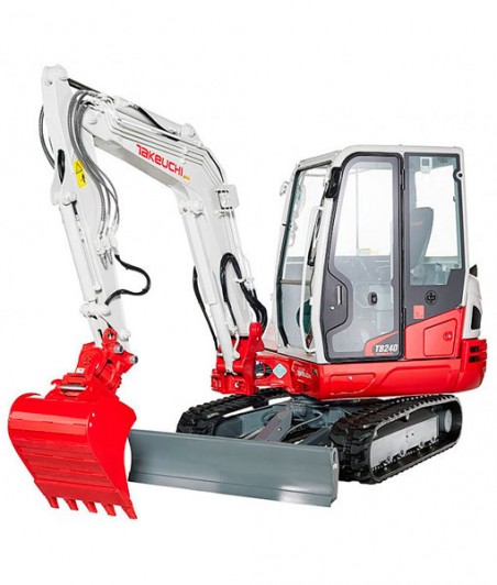 TAKEUCHI MINI EXCAVADORA TB-240 CABINA HASTA 4000 Kg