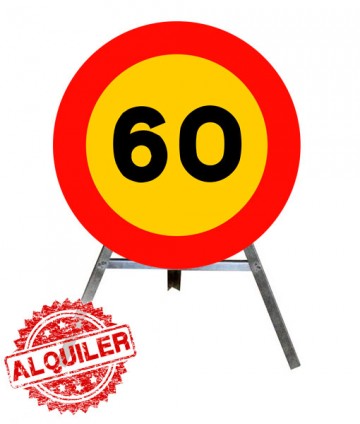 CEPRENOR SEÑAL DE OBRA CON TRIPODE 60KM/H