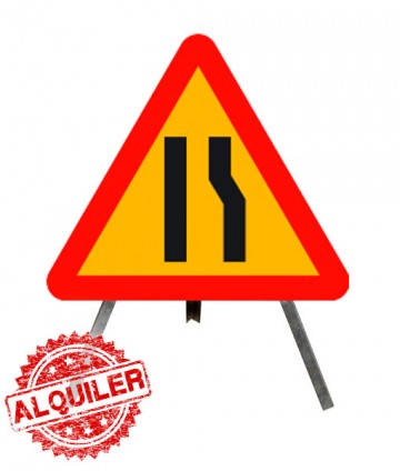 CEPRENOR SEÑAL DE OBRA CON ESTRECHAMIENTO POR LA DERECHA