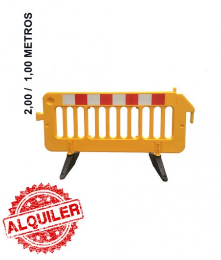 DACAME VALLA PEATONAL DE PLASTICO 2.00X1,00X0,55M